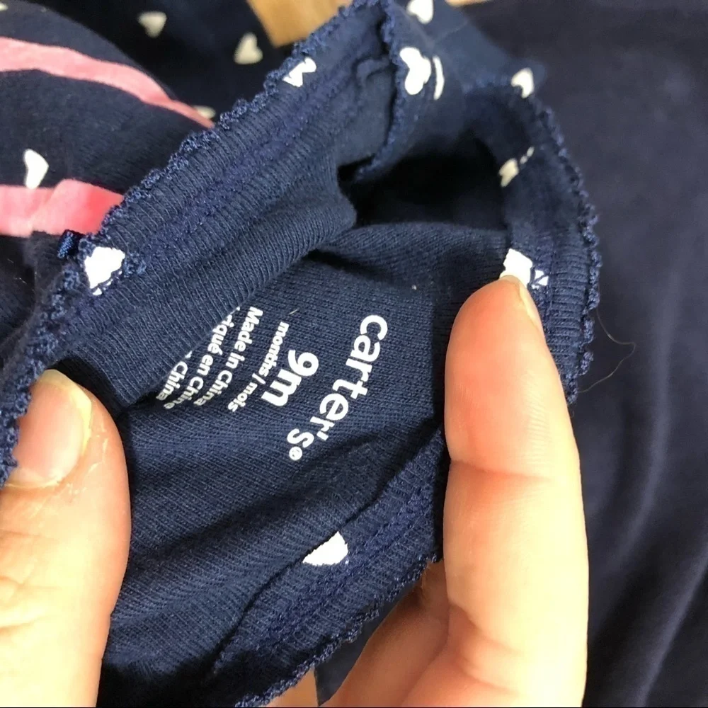 Carter’s Top Bundle 9 months Fleece Sweatshirts Hi Hearts Blue Hooded
